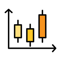 Stock market graph icon