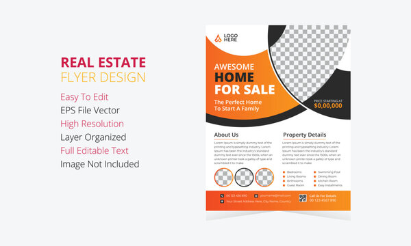 Business commercial brochure with image