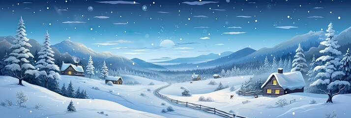 snowy winter landscape scene