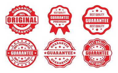 Guarantee Stamp in Circle Rubber Style Vector illustration