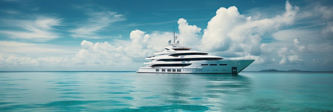 luxury yacht on the ocean