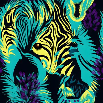seamless pattern with zebra