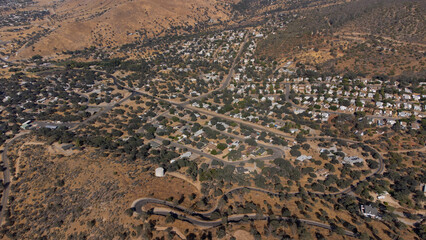 Aerial View of Bodfish, Kern County, California