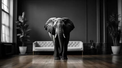Türaufkleber The elephant in the room - business idiom - metaphor  © Jeff