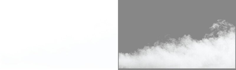 White fog effect png. Floating white fog effect. Realistic fog smoke clouds freedom shapes clipart.