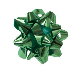 Isolated green shiny paper ribbon