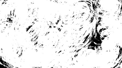 Fototapeta premium Black blobs isolated on white. Ink splash. Brushes droplets. Grainy texture background. Digitally generated image. 