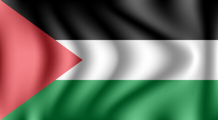 Palestine wavy flag vector background design