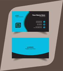 modern layout with  logo name  vector business card design template