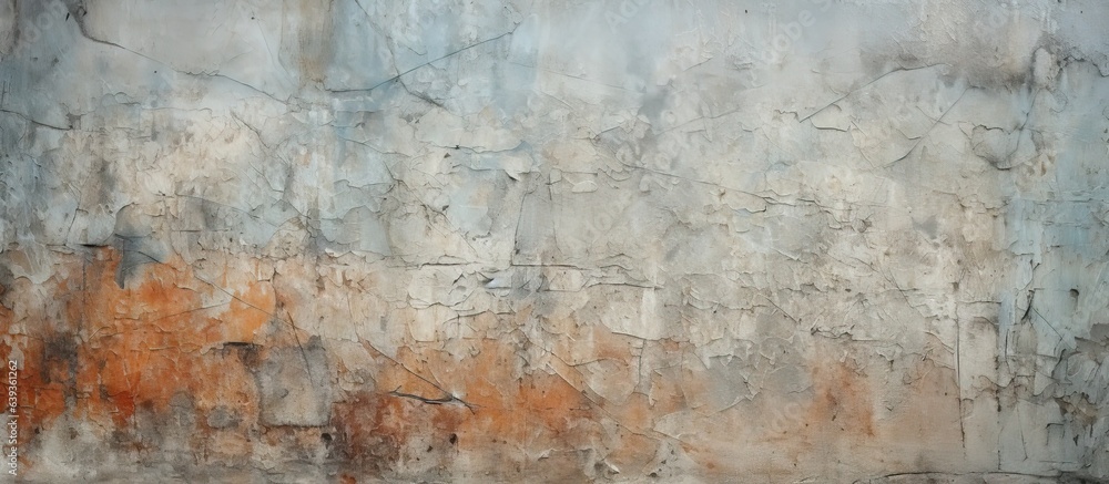Poster background with stone grunge texture displaying an imperfect and aged wall cracked and with peeling 