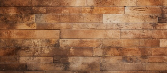 Grunge brown ceramic tile wall for background