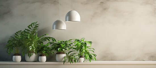 Decorating a house with plants and hanging lights