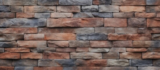 Granite stone walls with a seamless brick pattern texture as a background