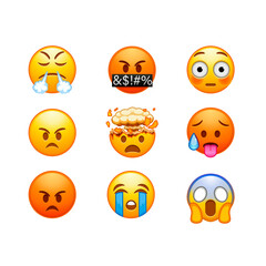 Fototapeta premium Emojis iOS enojado