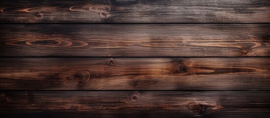 Obraz premium Grunge rustic wooden table top view with old natural pattern on dark surface