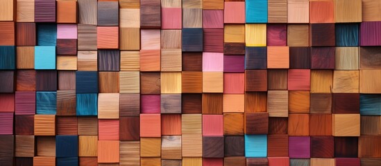 Decorative wooden tiles with a natural wood texture can add colorful beauty to the house