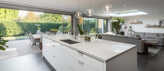Luxurious contemporary style kitchen in new home