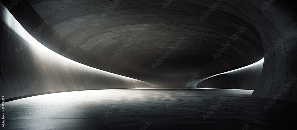 Aufkleber abstract smooth empty interior of an architectural background illustration and rendering