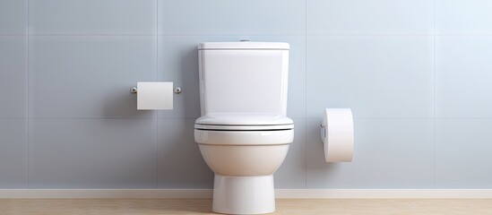 Modern bathroom with a white toilet