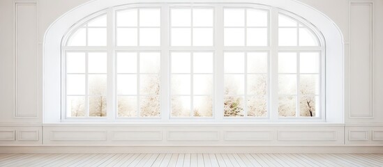 Modern background with a big bright and white window