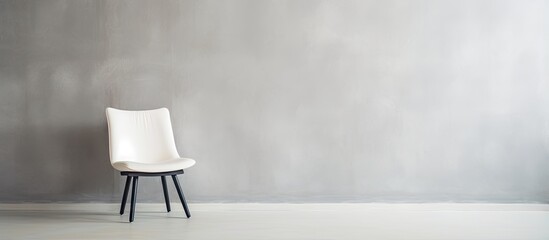 White chair for copy space in studio