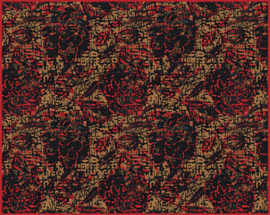 patchwork floral pattern with paisley and indian flower motifs. damask style pattern for textil and decoration