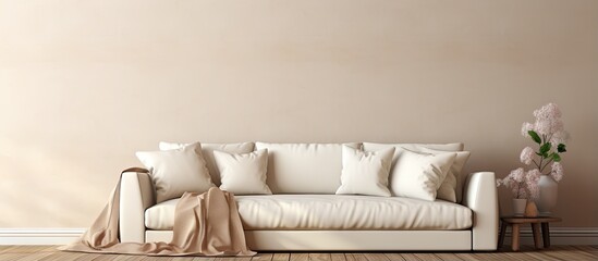 Fototapeta na wymiar beige upholstery for couch