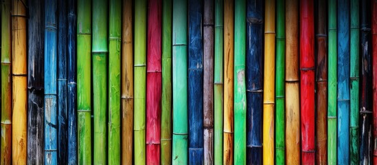 Bamboo art advertising colorful backgrounds