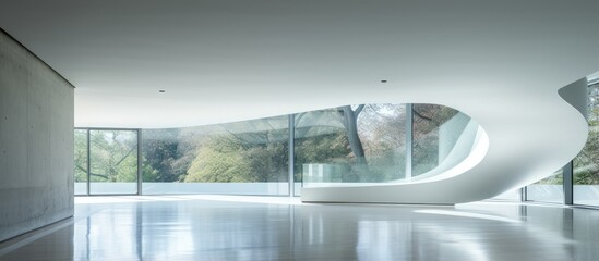 Obraz premium New architecture interior modern villa detail hall