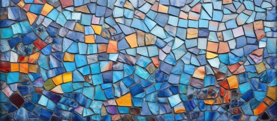Vibrant tile design on mosaic backdrop