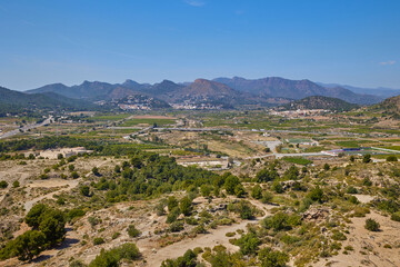 Fototapeta na wymiar Panoramic view from the Sagunto Castle hill