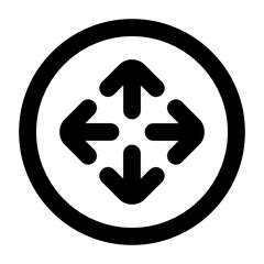 Arrow All Direction Icon - High-Quality Multi-Directional Arrow Symbol for Web, Mobile, Navigation, and User Interface Design