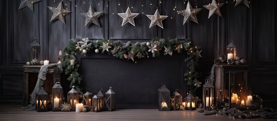 Fototapeta na wymiar Christmas decorations inside the house
