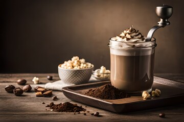 cup of coffee with chocolate