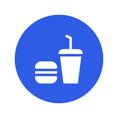 Burgers and soft drinks