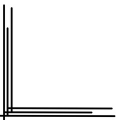 Corner Straight Line Decoration