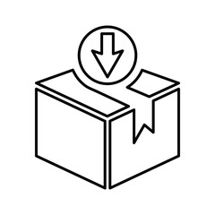 Delivery returned, delivery, logistic outline icon