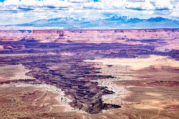 Eroded landscape of the Canyonlands National Park environment.