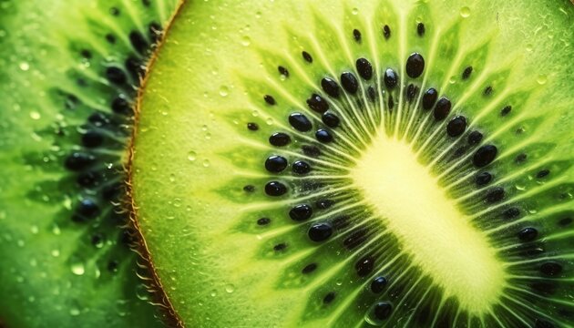 Serene and captivating watercolor depiction of a kiwi