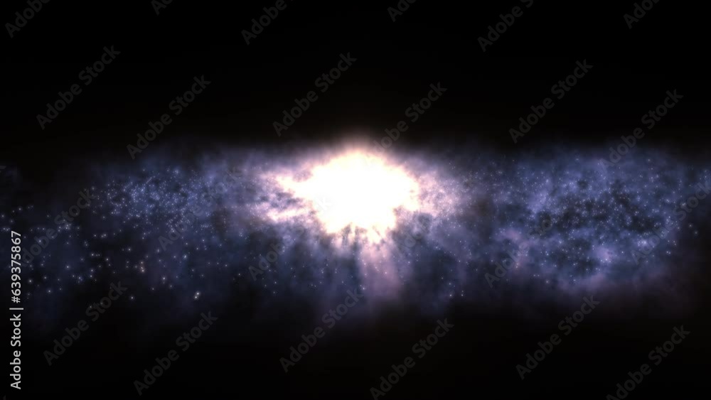 Canvas Prints bright galaxy consisting of nebulae and star clusters. the central part of the galaxy with a bright 