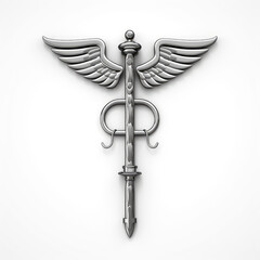 Caduceus Symbol Icon. Medicine Symbol Icon Vector Illustration. Medical Healthcare Sign Isolated On White Background