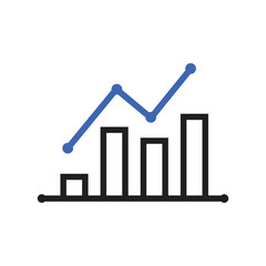 business graph with arrow
