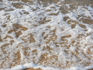 bubble sea waves in the evening