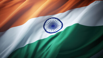 Illustration of India flag close-up