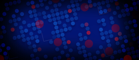 Abstract Digital Futuristic Technology Pixel Panoramic Banner Background