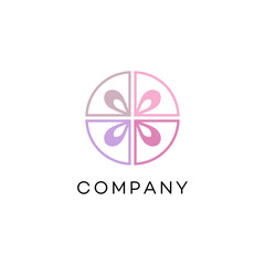 Gift logo design, pink logo, round logo, globe logo, celebration