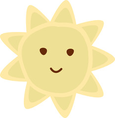 Cute hand drawn sun.