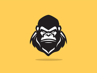 Vector Art Illustrations of a gorilla face