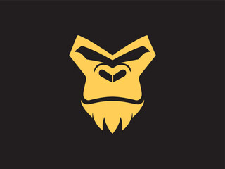 Vector Art Illustrations of a gorilla face