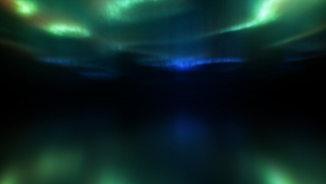northern lights, aurora borealis over reflection lake